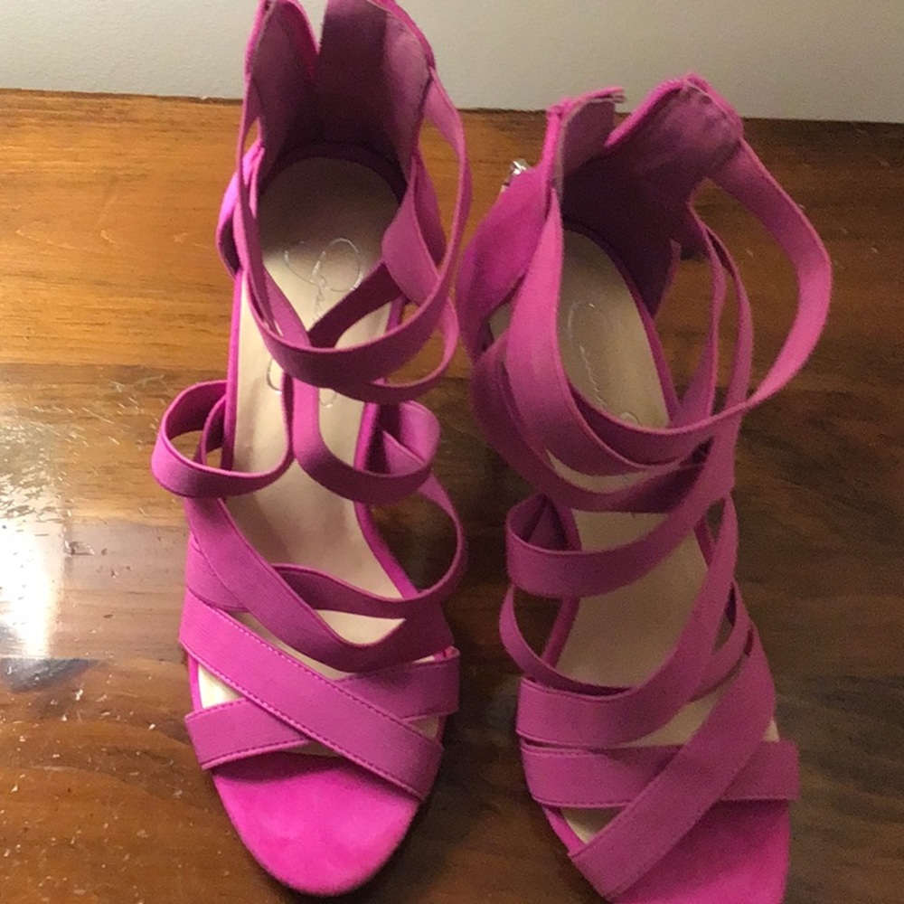 Jessica Simpson Pink Strappy Heels